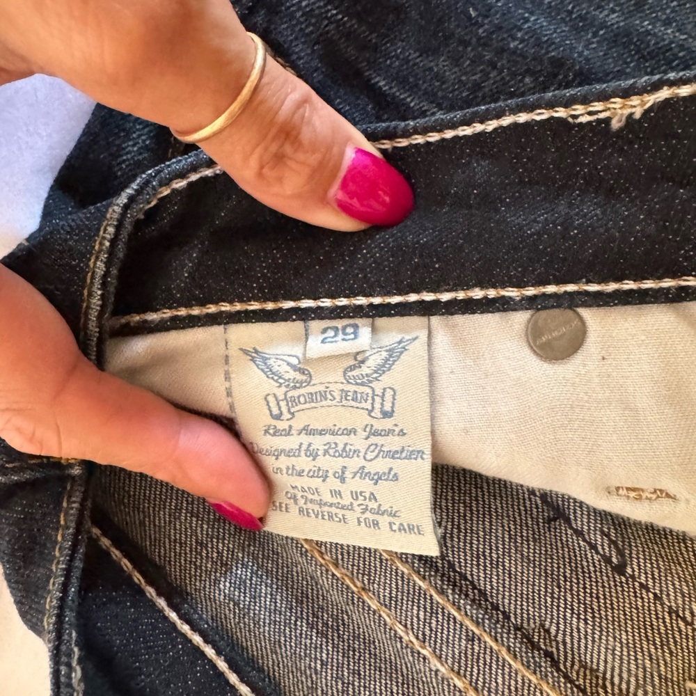 Robin's Jean Dark Blue Straight Leg Jeans - Picture 3 of 3